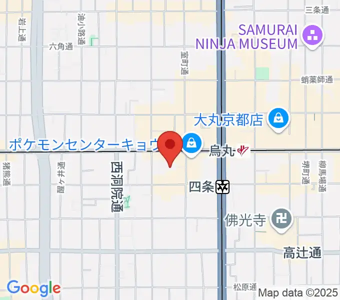 洗心館こころホールの地図