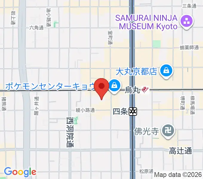 洗心館こころホールの地図