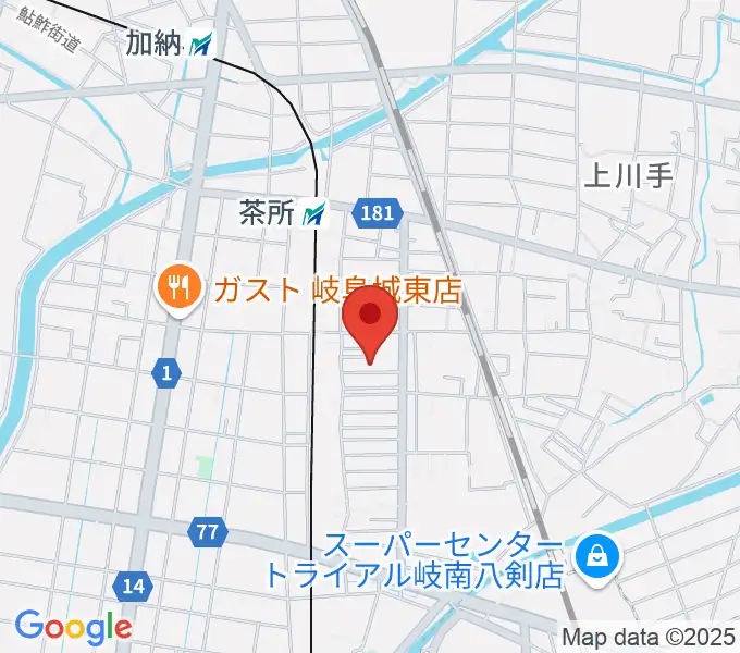 羽田しのぶ音楽教室の地図