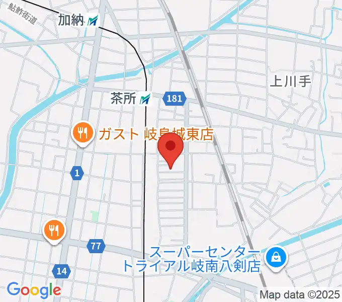 羽田しのぶ音楽教室の地図