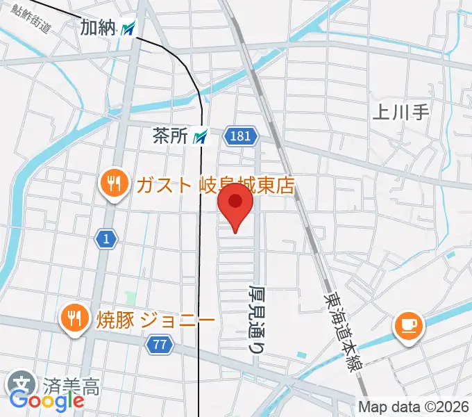 羽田しのぶ音楽教室の地図