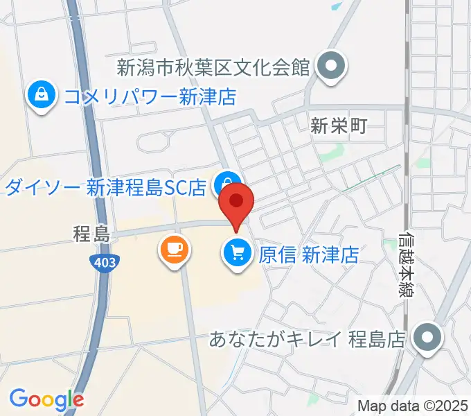 新津総合センター ヤマハミュージックの地図