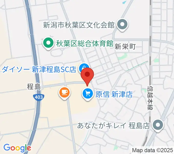 新津総合センター ヤマハミュージックの地図