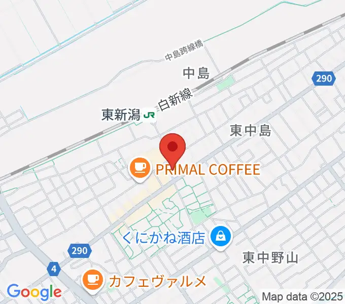 東新潟センター ヤマハミュージックの地図
