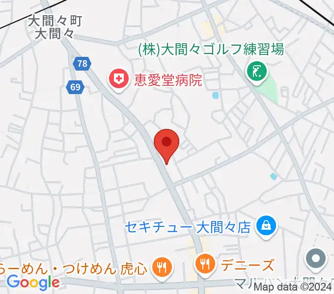 大間々センター ヤマハミュージックの地図