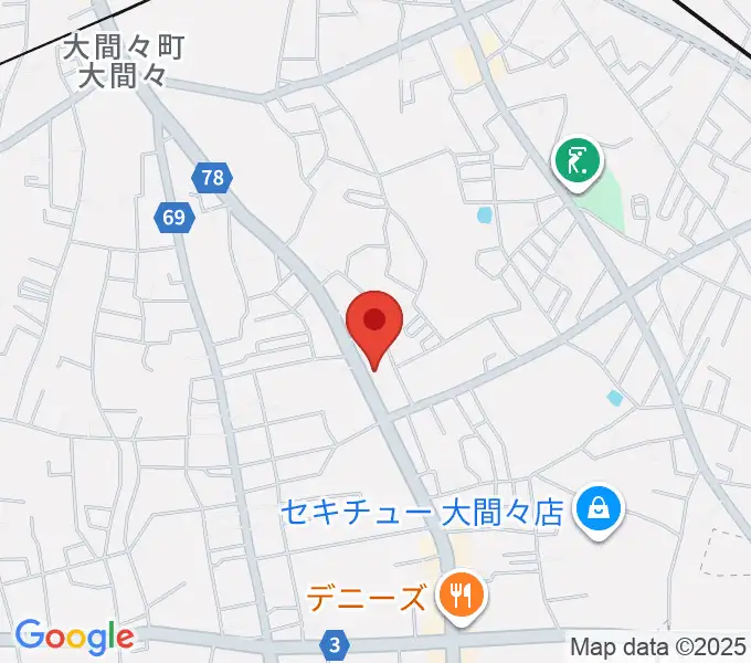大間々センター ヤマハミュージックの地図