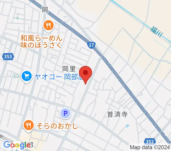 深谷みらい総合センター ヤマハミュージックの地図