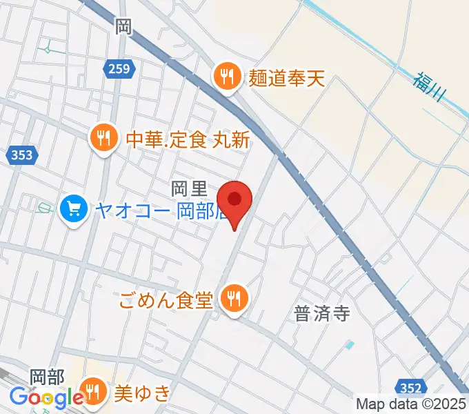 深谷みらい総合センター ヤマハミュージックの地図