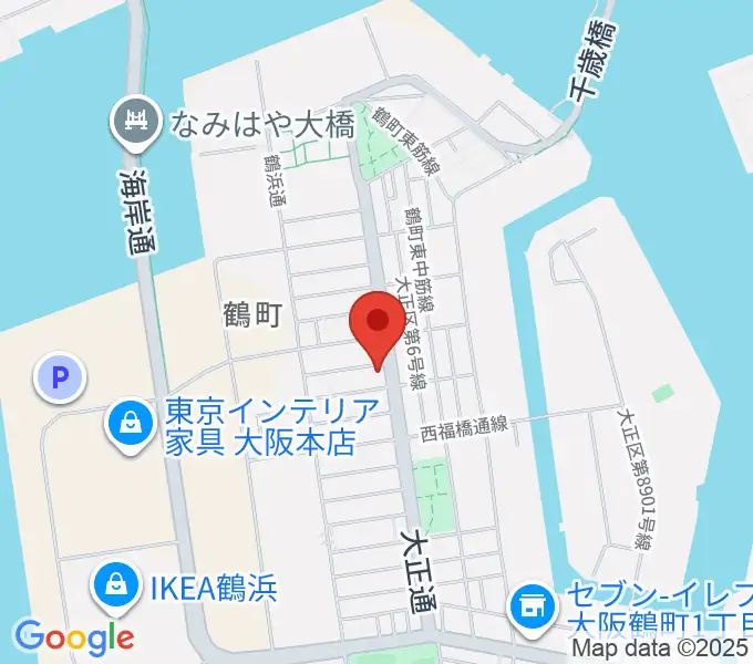 西部ピアノ大阪の地図