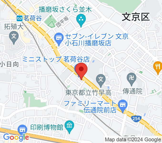 西部ピアノ東京の場所