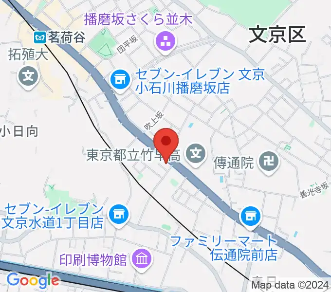 西部ピアノ東京の地図