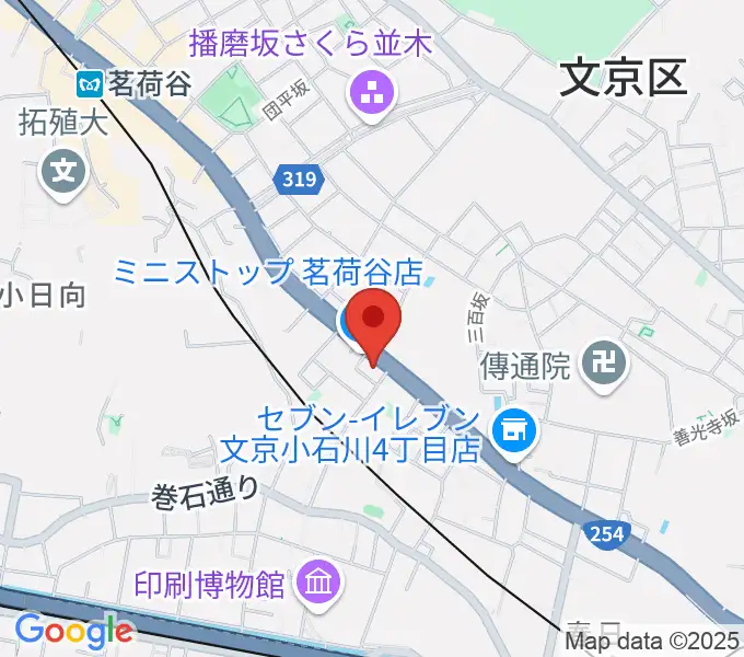 西部ピアノ東京の地図