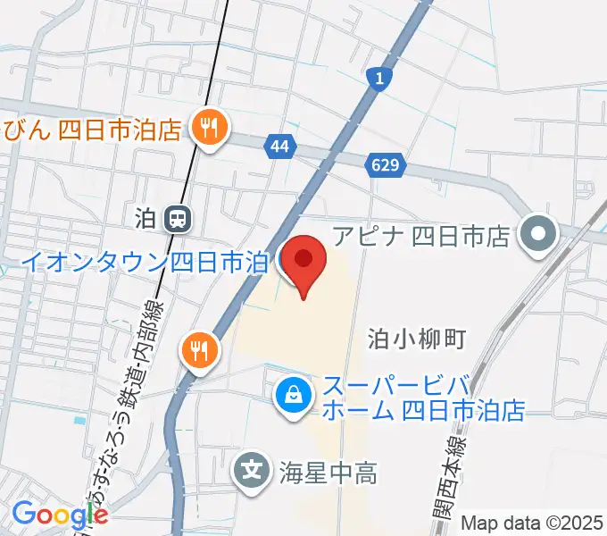 島村楽器イオンタウン四日市泊店の地図