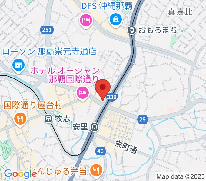 西部ピアノ 沖縄工房の地図