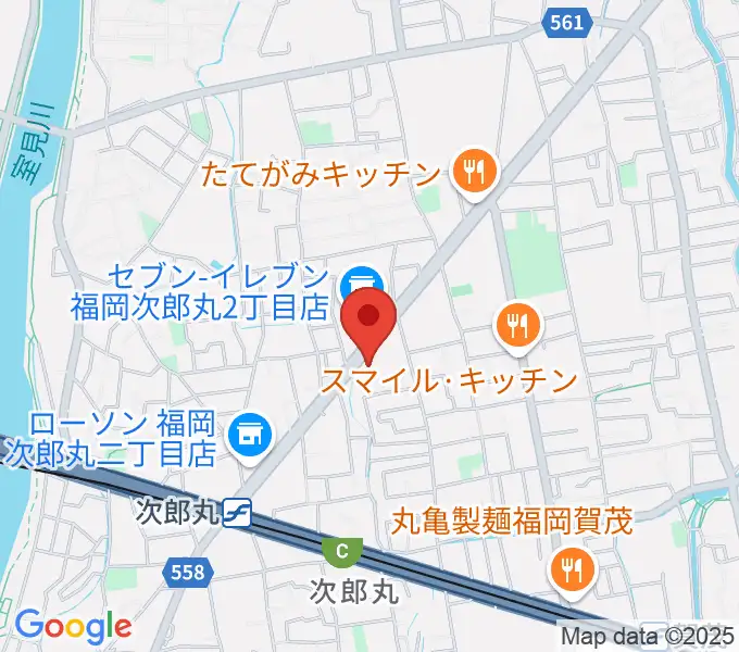 西部ピアノ福岡工房の地図