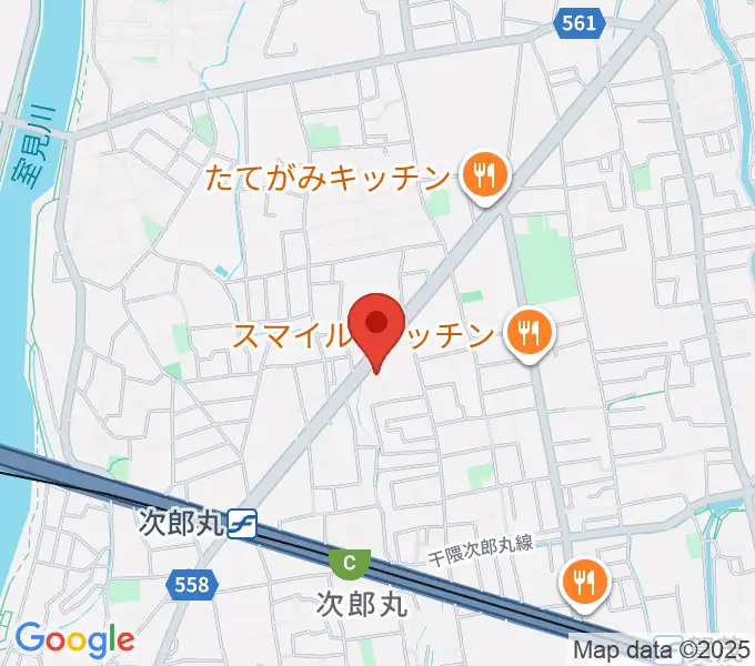 西部ピアノ福岡工房の地図