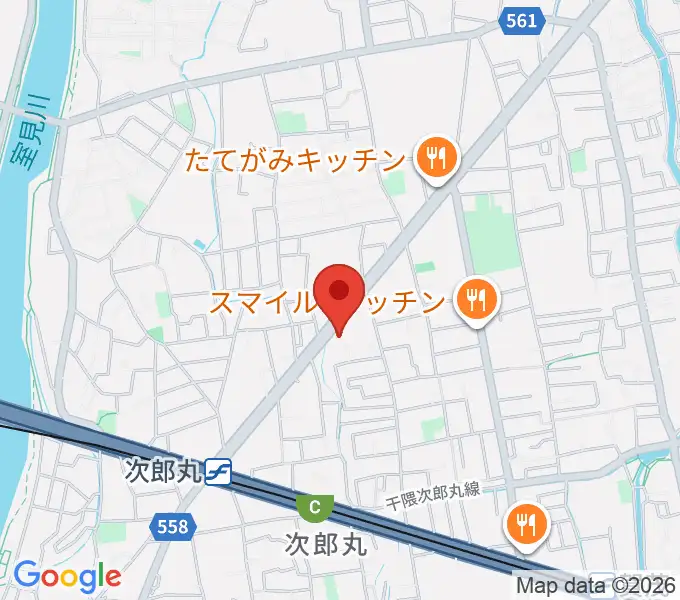 西部ピアノ福岡工房の地図