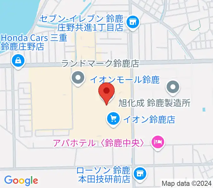 島村楽器 イオンモール鈴鹿店の地図