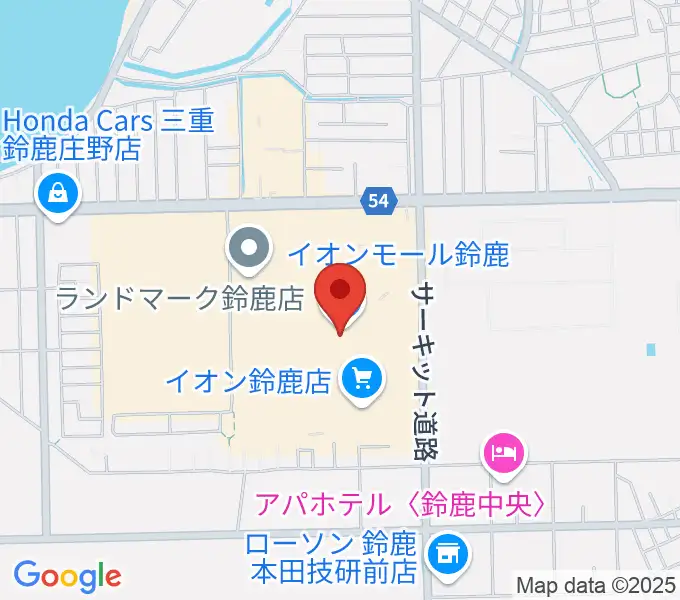 島村楽器 イオンモール鈴鹿店の地図