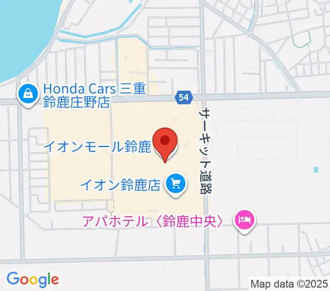 島村楽器 イオンモール鈴鹿店の地図