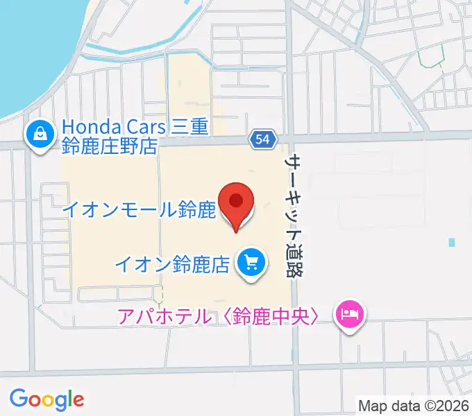 島村楽器 イオンモール鈴鹿店の地図