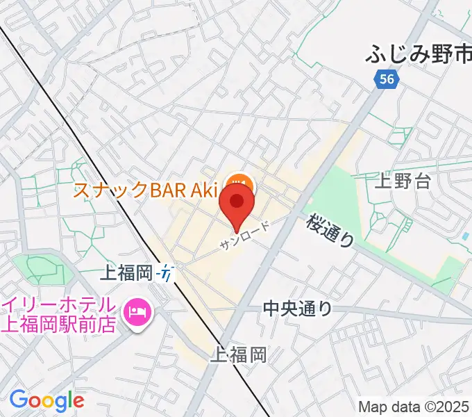 スカイワードミュージックスクールの地図