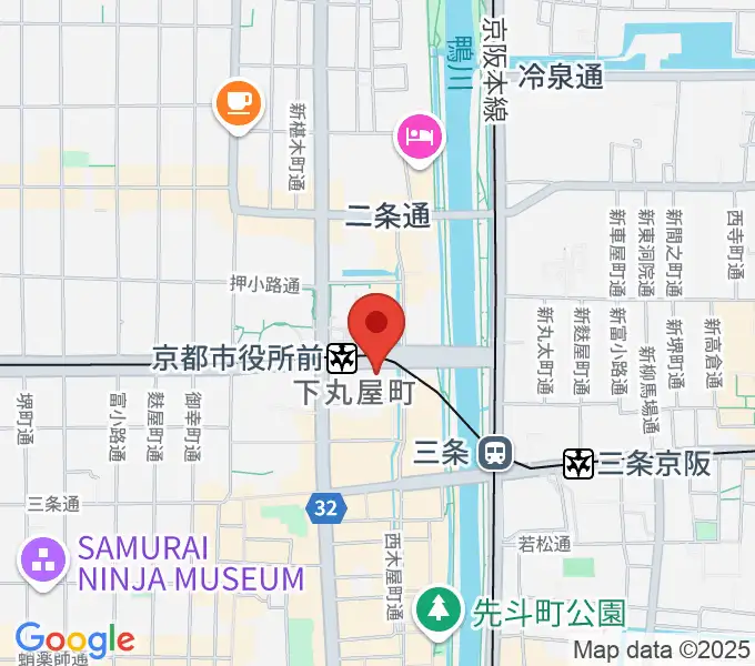JEUGIAミュージックセンター御池の地図