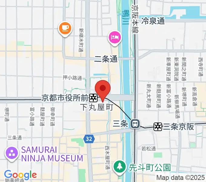 JEUGIAミュージックセンター御池の地図