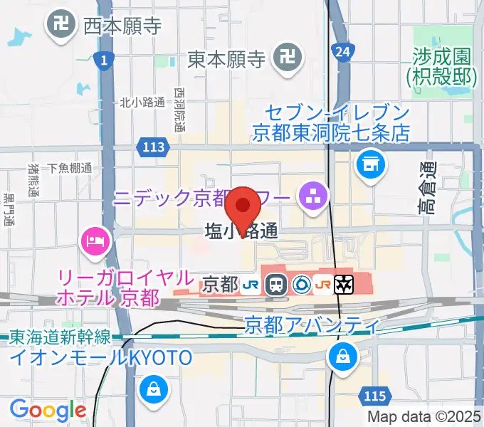 JEUGIAハーモニーステーション京都駅前の地図