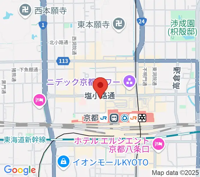 JEUGIAハーモニーステーション京都駅前の地図