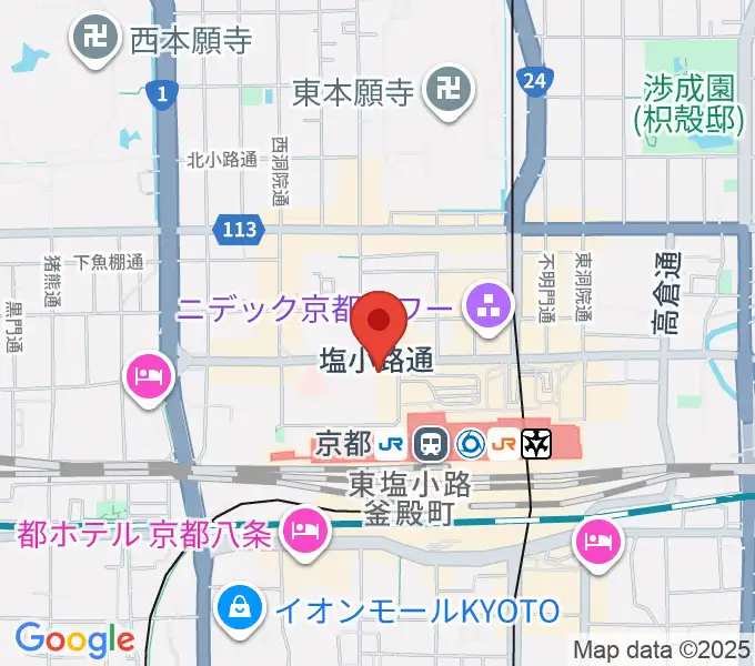JEUGIAハーモニーステーション京都駅前の地図