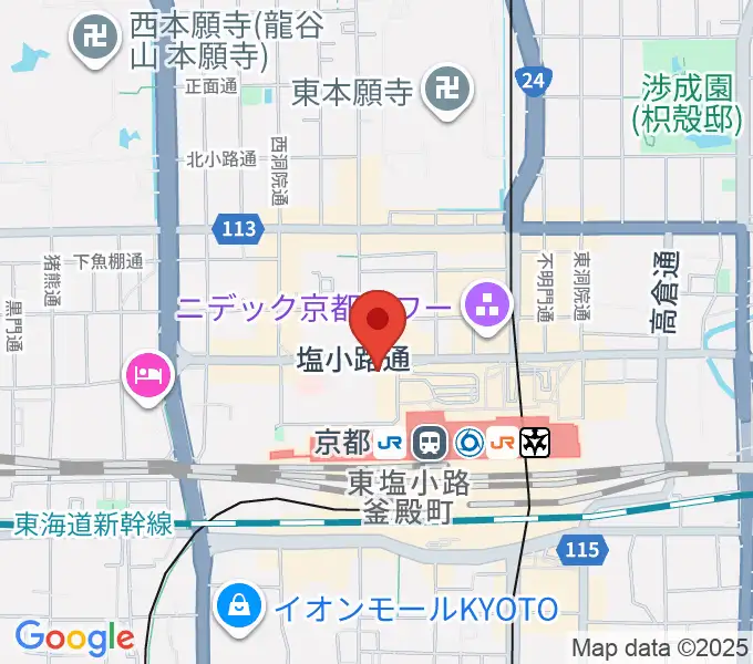 JEUGIAハーモニーステーション京都駅前の地図
