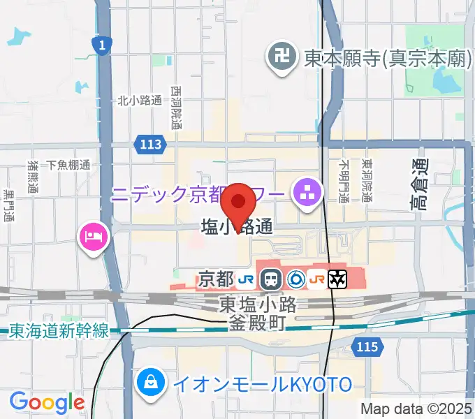 JEUGIAハーモニーステーション京都駅前の地図