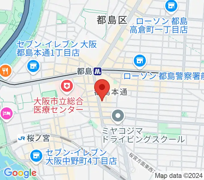 都島ピアノ教室の地図