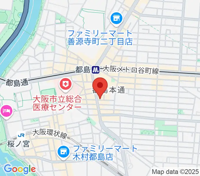 都島ピアノ教室の地図