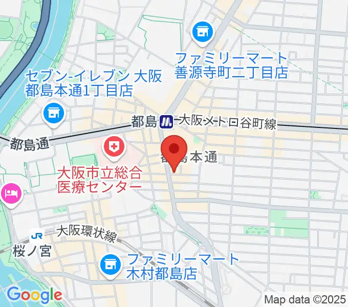 都島ピアノ教室の地図
