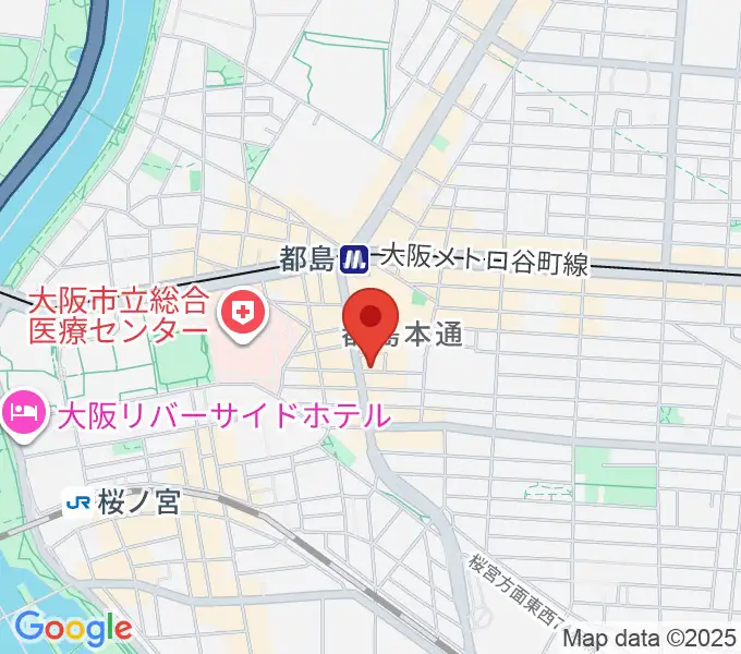 都島ピアノ教室の地図