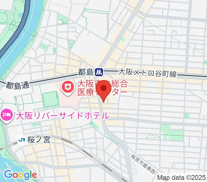 都島ピアノ教室の地図