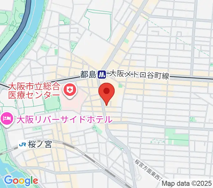 都島ピアノ教室の地図