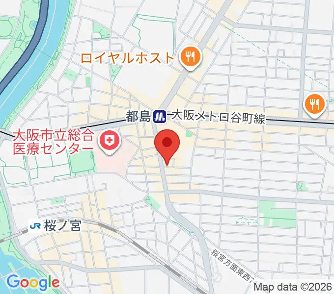 都島ピアノ教室の地図