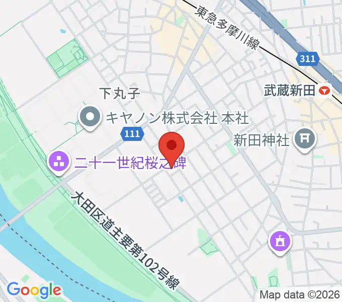 ピアノ教室アンダンティーノの地図