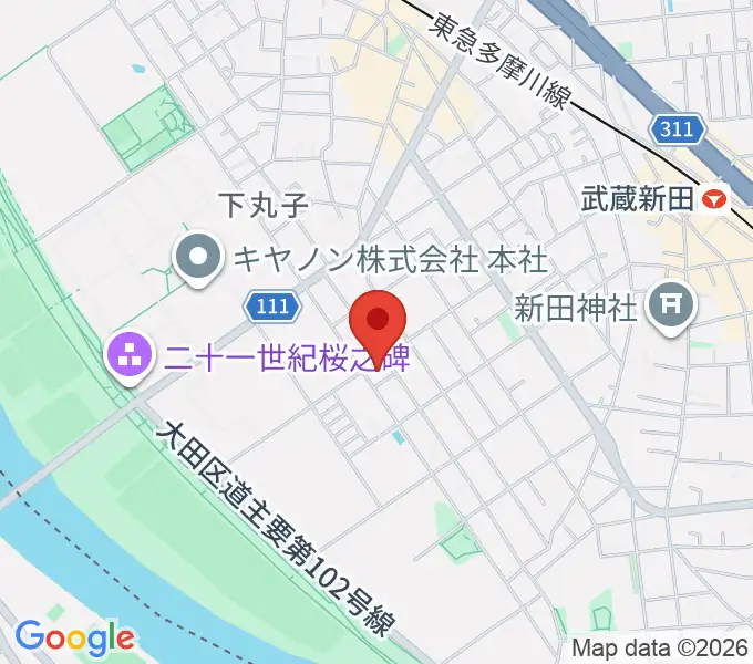 ピアノ教室アンダンティーノの地図