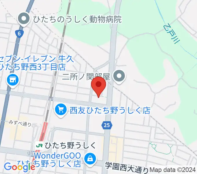 ひたち野うしく総合センター ヤマハミュージックの地図