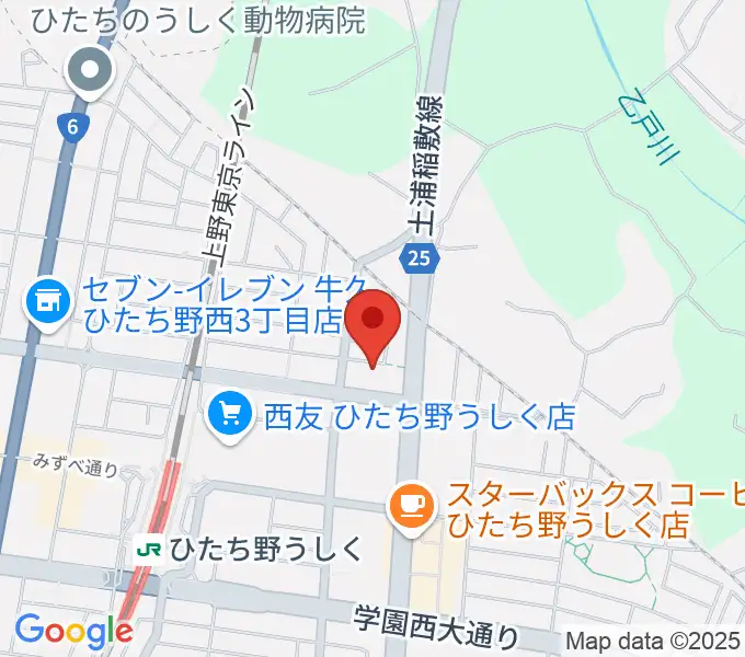 ひたち野うしく総合センター ヤマハミュージックの地図