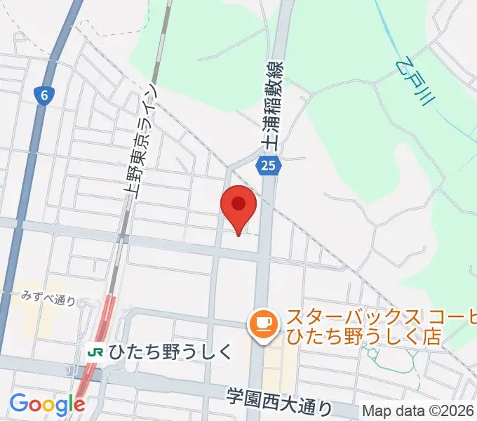 ひたち野うしく総合センター ヤマハミュージックの地図