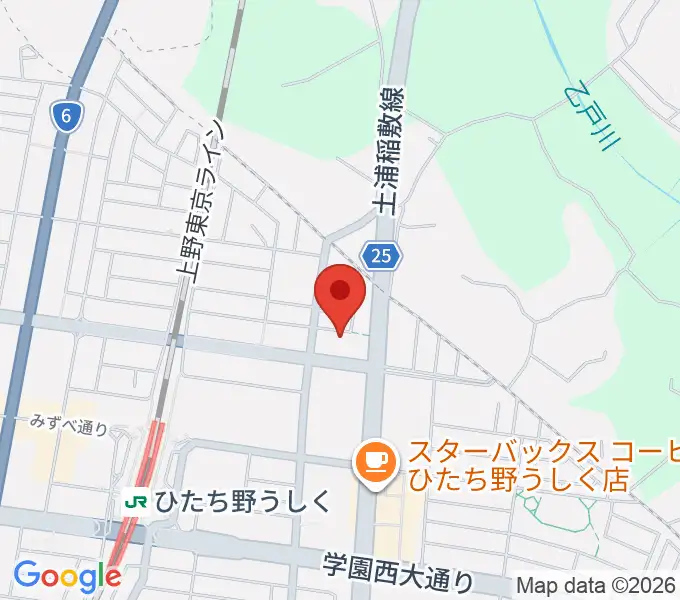 ひたち野うしく総合センター ヤマハミュージックの地図