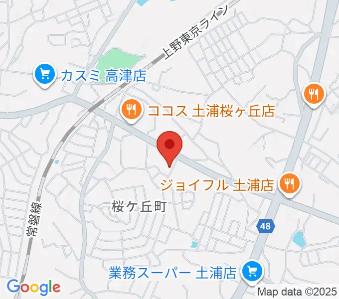 土浦桜ケ丘センター ヤマハミュージックの地図