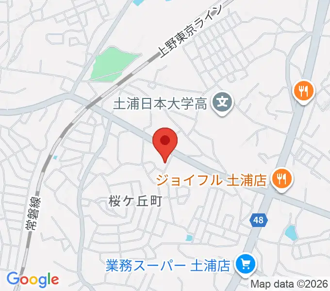 土浦桜ケ丘センター ヤマハミュージックの地図