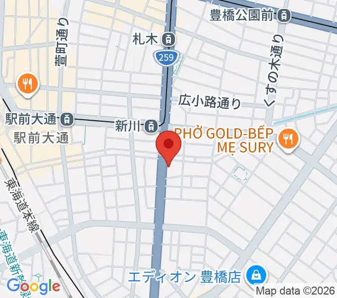 オリエント楽器 豊橋店の地図