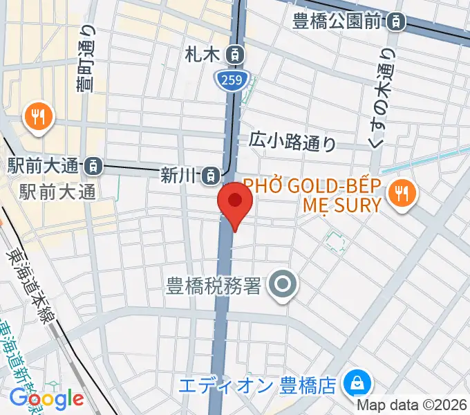 オリエント楽器 豊橋店の地図